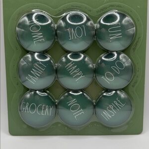 Rae Dunn Glass Magnet Set of 9